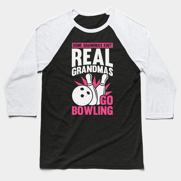 Bowling Player Grandma Bowler Grandmother Gift Baseball T-Shirt by Dolde08